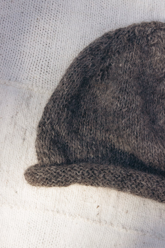 Wool Knit Stockinette Beanie