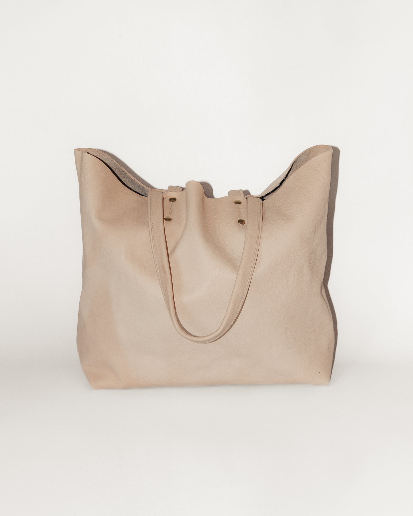 Vegetable Tanned Leather Tote Bag