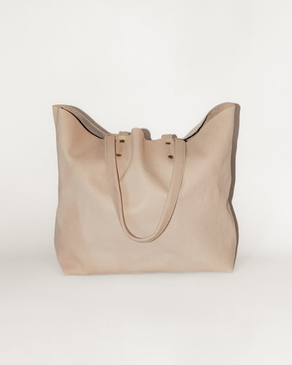 Vegetable Tanned Leather Tote Bag