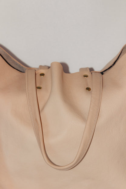 Vegetable Tanned Leather Tote Bag