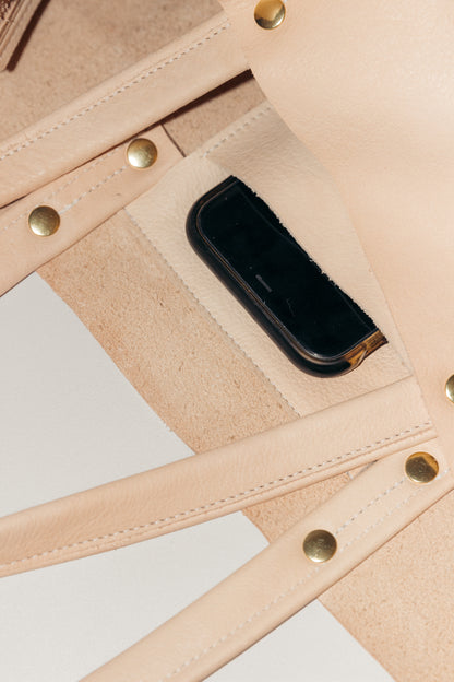 Vegetable Tanned Leather Tote Bag