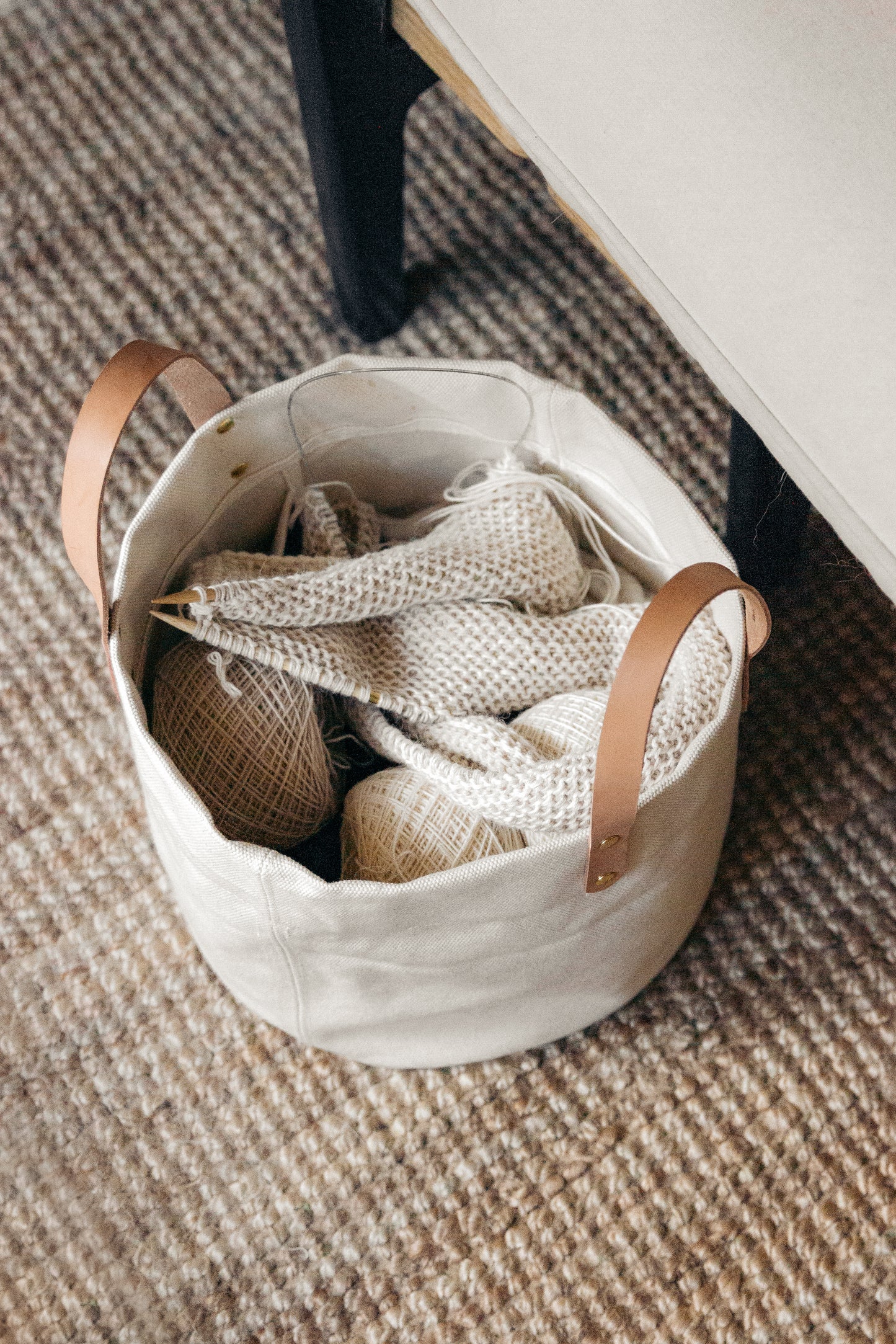 Oversized Canvas Bucket Bag