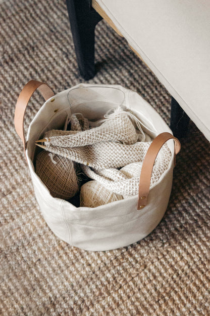 Oversized Canvas Bucket Bag