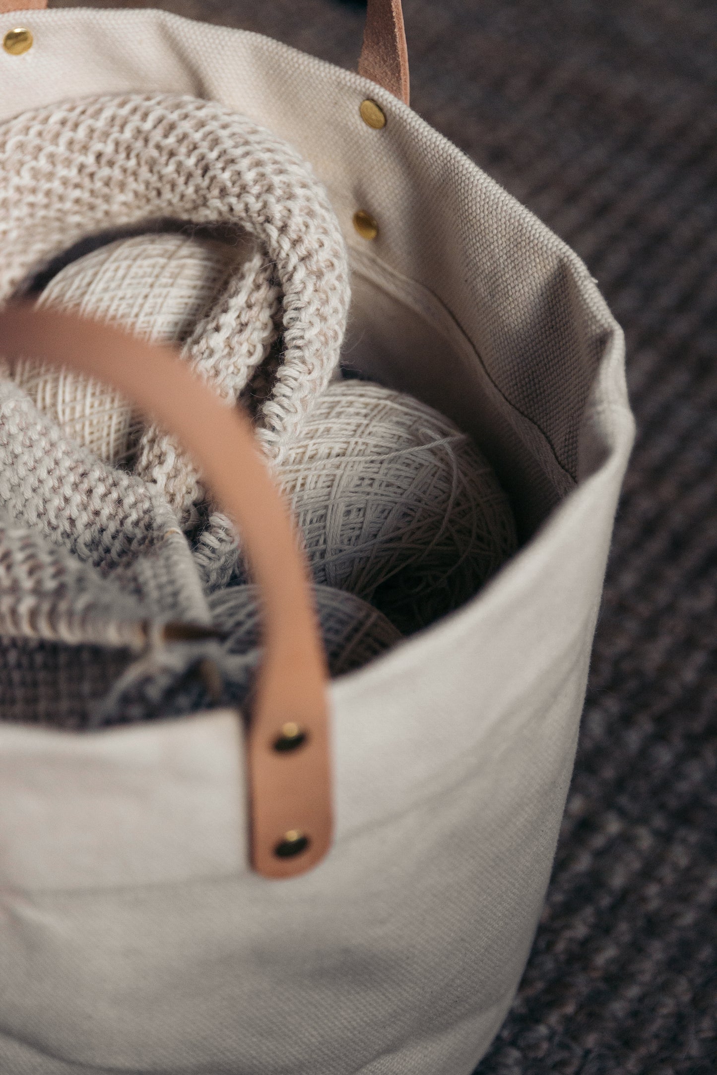 Oversized Canvas Bucket Bag
