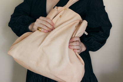 Vegetable Tanned Leather Tote Bag