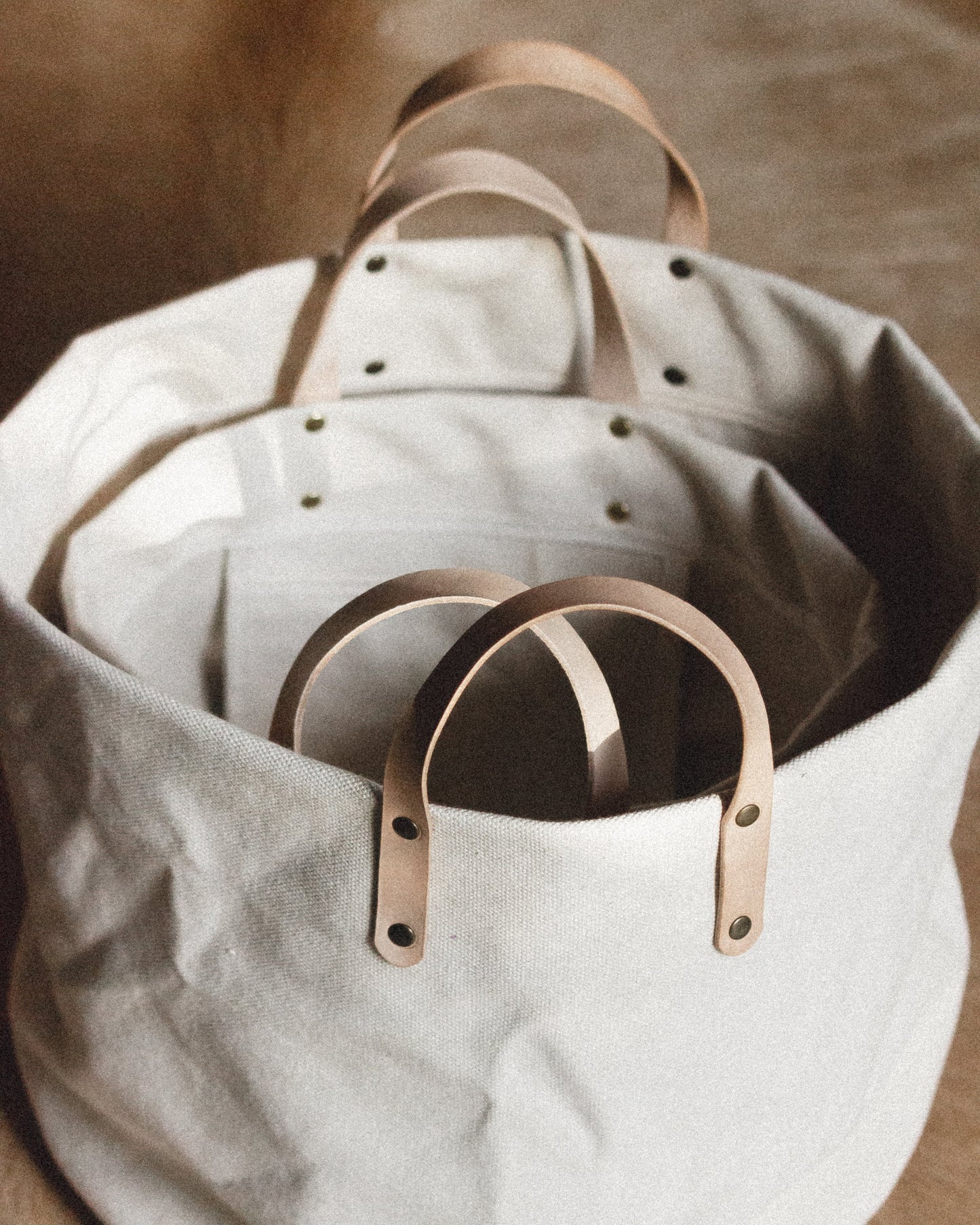 Oversized Canvas Bucket Bag