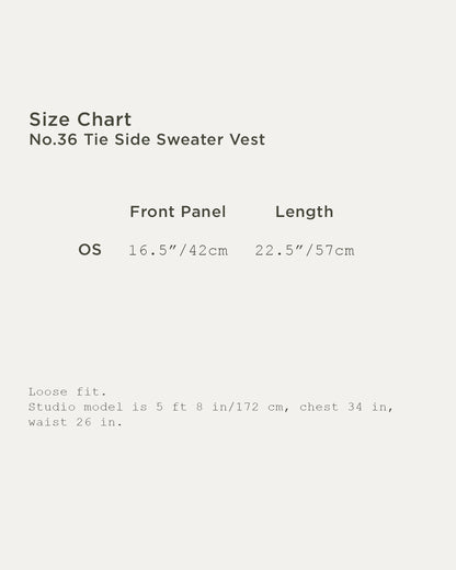 No.36 Tie Side Sweater Vest