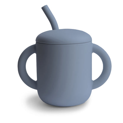 Silicone Training Cup + Straw